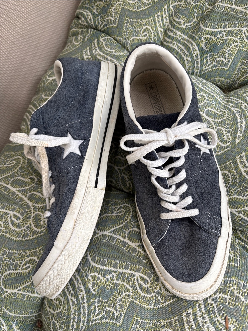 Converse Slate Blue Suede One Star Low-Top Sneakers